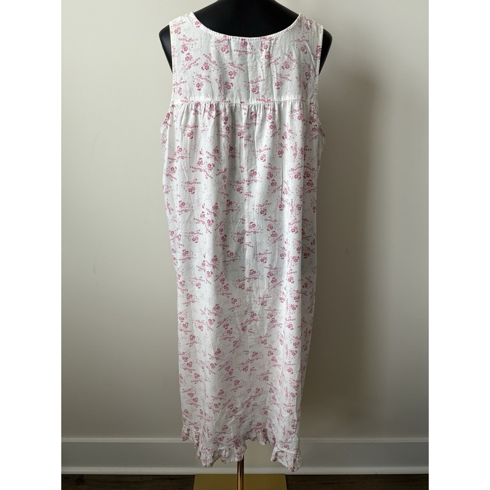 Hillary & Hanson Intimates Women's L Gown Lace Detail Pink Floral Dainty EUC - Picture 7 of 11
